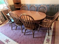 Oak Dining Room Table w/8 Chairs