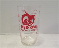 Red Owl Advertising Glass Measuring Cup