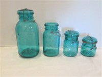 Ball Ideal Blue/Teal Glass Jar- Vintage 1970