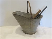 Coal/Ash Bucket - Galvanized - Scuttle