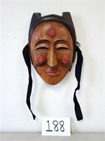 Vintage Korean Wood Hahoe Mask
