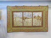 Countryside Window View Quilted Wall Hanging