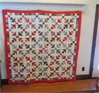 Christmas Themed Quilt- Machine Quilted-77"x 77"