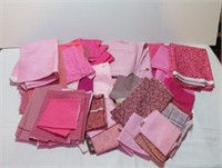 Fabrics- Prints-assort Pinks-pieces not