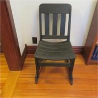Oak chair-painted- H 33 x seat 18"
