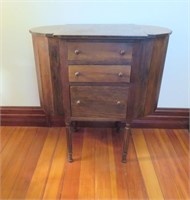 Sewing Side Table-3 drawers/ 27 x 14 x H 28"