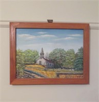 Painting -Original -Egg Hill Church- Pennsylvania