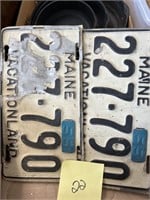 MAINE LICENSE PLATE LOT