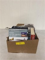 Box filled with military books