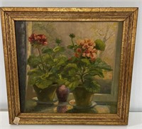 Signed Still Life Flowers Painting