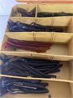 Magnum Tackle Box By Plano with fishing worms.