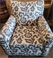 Dark Gray/Cream Accent Chair