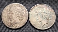 2- Liberty Silver Dollars