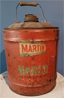 Vintage Martin Oil Co. Inc. 5 Gallon Can