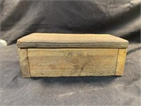 Homemade Oak Box W/ Hinged Lid 12.5"L x 6.5" W