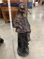 Bronzed Colored Resin Statue 30" H x 10" W