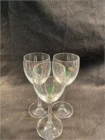(3) Vits Chautauqua 1990 Wine Glasses