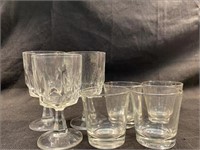 Misc Glass W/ (3) Vintage Arcoroc France Water
