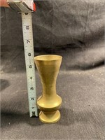 Vintage Small Brass Vase 5.75"