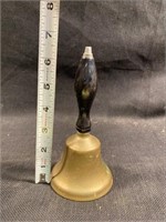 Vintage Brass Bell W/ Wooden Handle