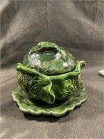 1973 Holland Mold Cabbage Canister W/ Plate