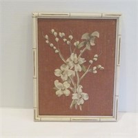 Floral Stitchery Framed - by Linda-stitch blemish