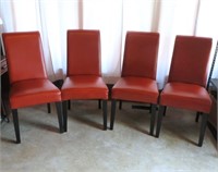 Chairs-Parson style- Faux leather H 38" x W 20