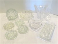 Glassware bowls & candleholders