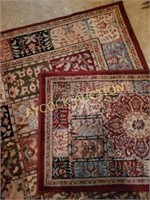 1 area rug and 1 small runner rug (same pattern)