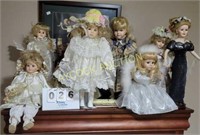 Group of collectible dolls