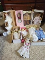 Group of 10 collectible dolls