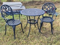 Aluminum Patio Table & Two Chairs