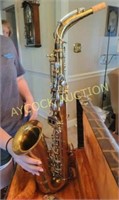 Antique Saxophone in Crocodile case