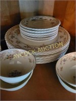 "Princess" china - (6) cups, (6) plates,