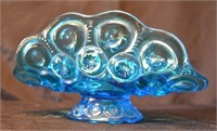Vintage L. E. Smith Blue Glass Dish
