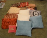 Lot of Pillows & Seat Cushions