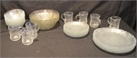 39 pcs Patterned Glassware
