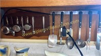 Kitchen utensils and measuring spoons