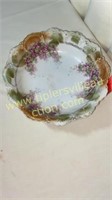 Hand painted German violet bowl