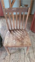 Wooden Chair 34" H 17.5" D 20" W