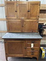 Oak Hoosier Cabinet,