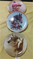 (3) Horse Related Decorative Plates,
