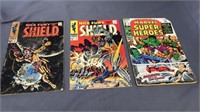 3 Marvel Comic Books - Nick Fury & Superheroes