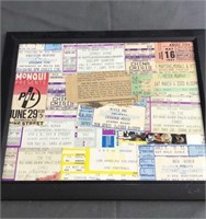 Framed Assorted Past Event Tickets