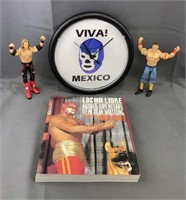 Wrestling Lot - Book & 2 Action Figures, Clock