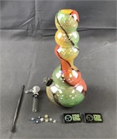 Glass Colorful Swirl Water Pipe
