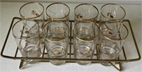 Set of Drinking Glasses w/Caddy