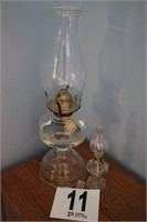 (2) Oil Lamps (16", 7") (R1)