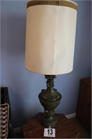 Vintage 39" Tall Lamp with Shade (R1)