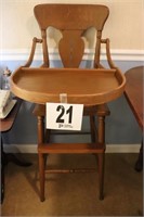 Vintage Wooden High Chair (Buyer Responsible for